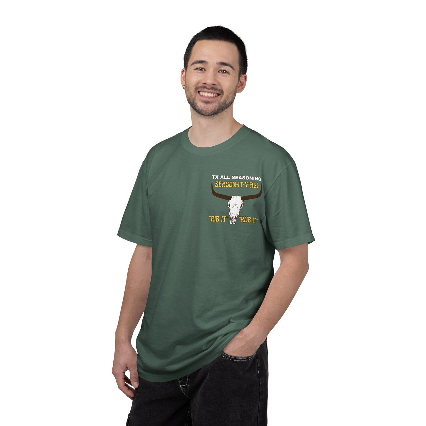 Longhorn Skull Western T-Shirt — "We All Understand Mexican-Style" Graphic Tee