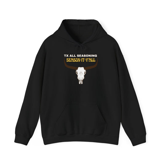 Skull & Horns Hoodie – TX ALL SEASONING