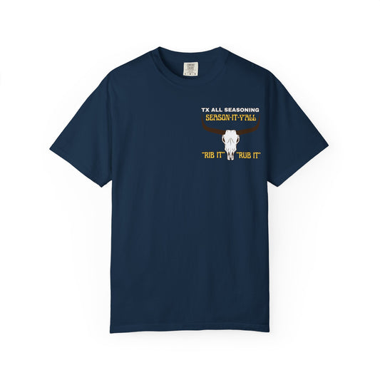 Longhorn Skull Western T-Shirt — "We All Understand Mexican-Style" Graphic Tee