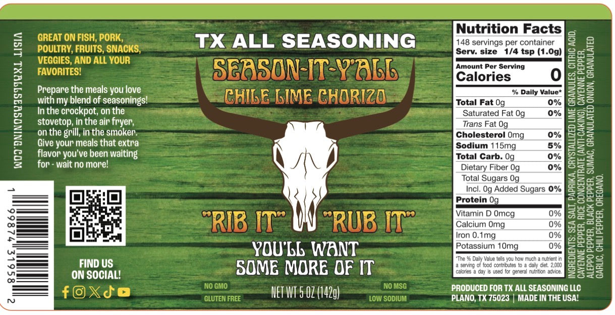 CHILE LIME CHORIZO (2 PACK)