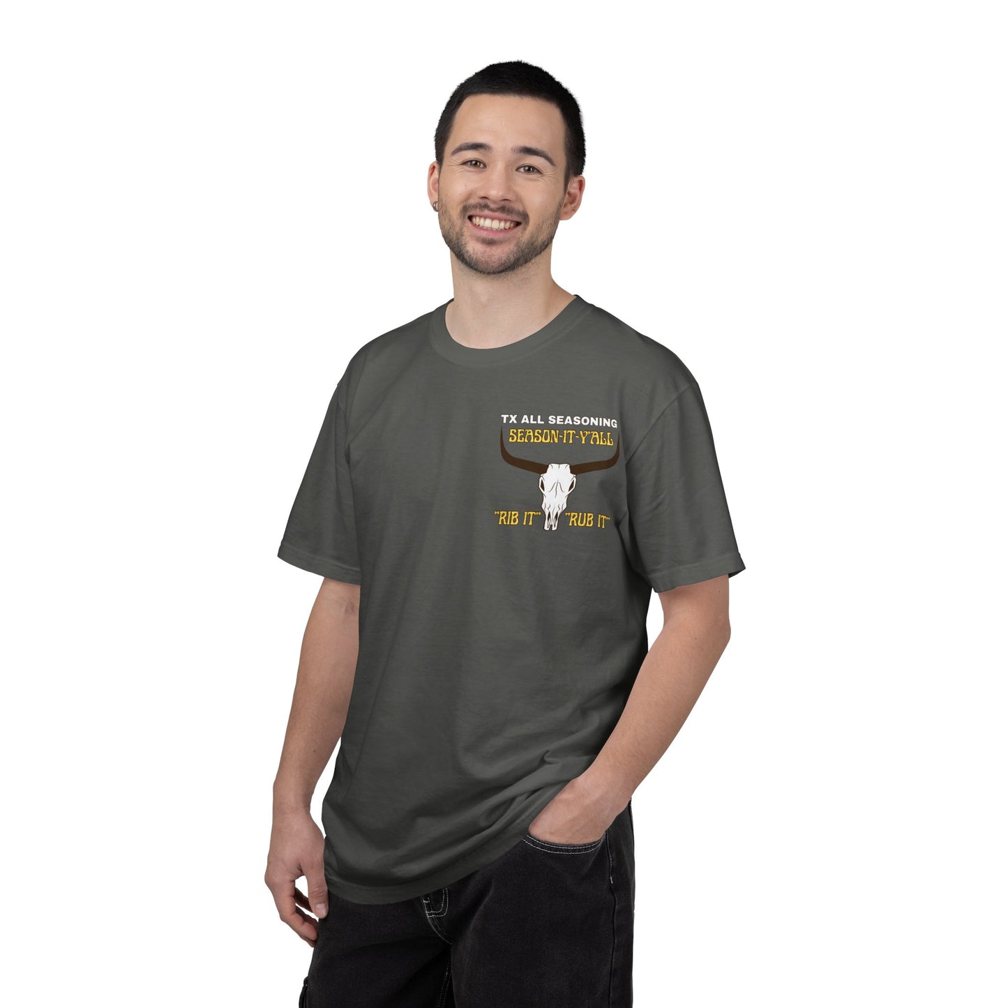 Longhorn Skull Western T-Shirt — "We All Understand Mexican-Style" Graphic Tee