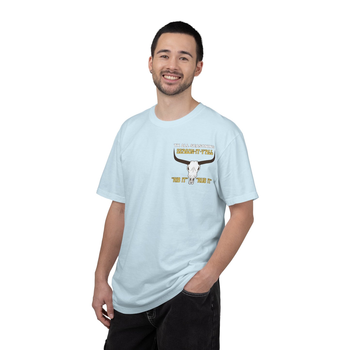 Longhorn Skull Western T-Shirt — "We All Understand Mexican-Style" Graphic Tee