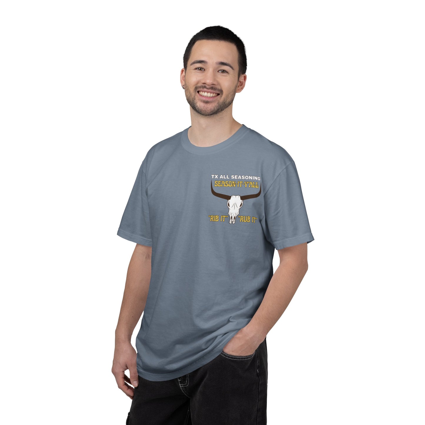 Longhorn Skull Western T-Shirt — "We All Understand Mexican-Style" Graphic Tee