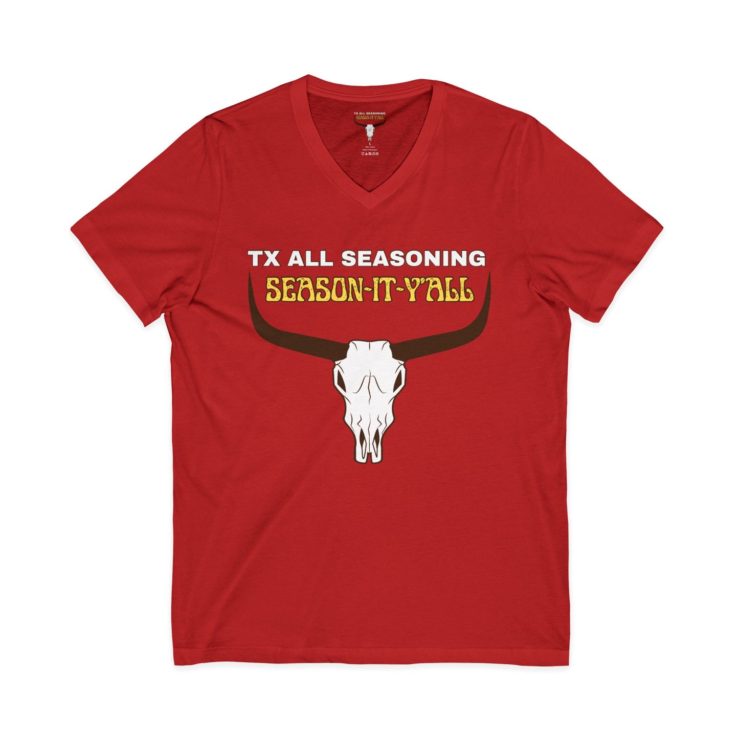 Unisex Jersey Short Sleeve V-Neck Tee